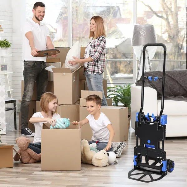 330LBS 2-in-1 luggage trolley blue