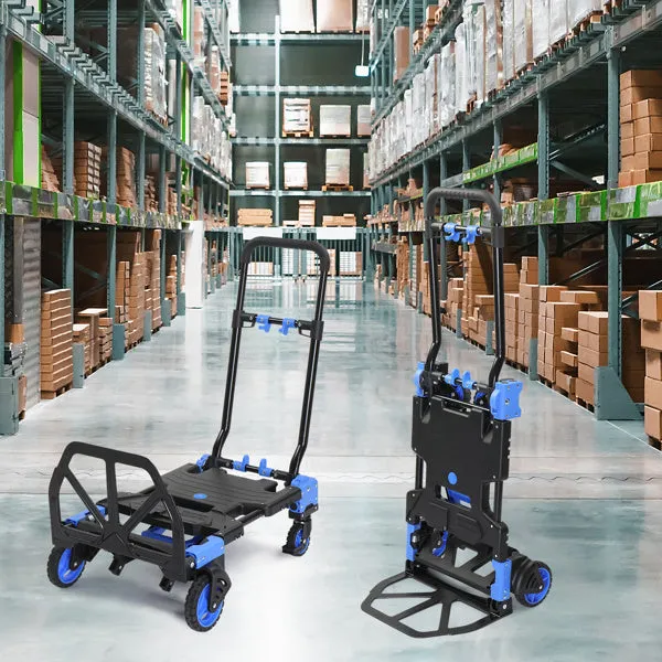 330LBS 2-in-1 luggage trolley blue