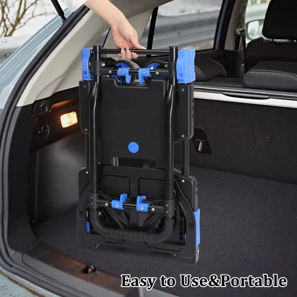 330LBS 2-in-1 luggage trolley blue