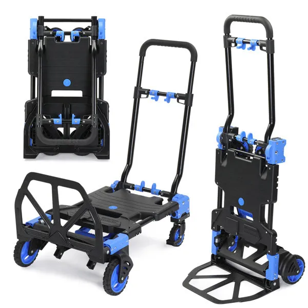 330LBS 2-in-1 luggage trolley blue