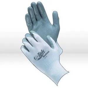 34-800/XS PIP G-Tek Nitrile Gloves,Maxifoam Premium Gray Foam Nitrile,Small,White Liner