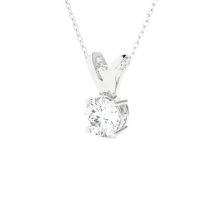 3/4  ctw Round Lab Grown Diamond Solitaire Pendant