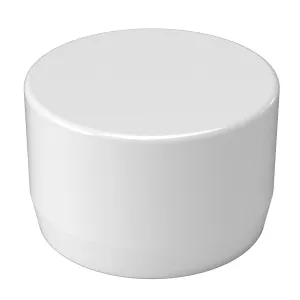 3/4 in. External Flat PVC End Cap, Furniture Grade - White