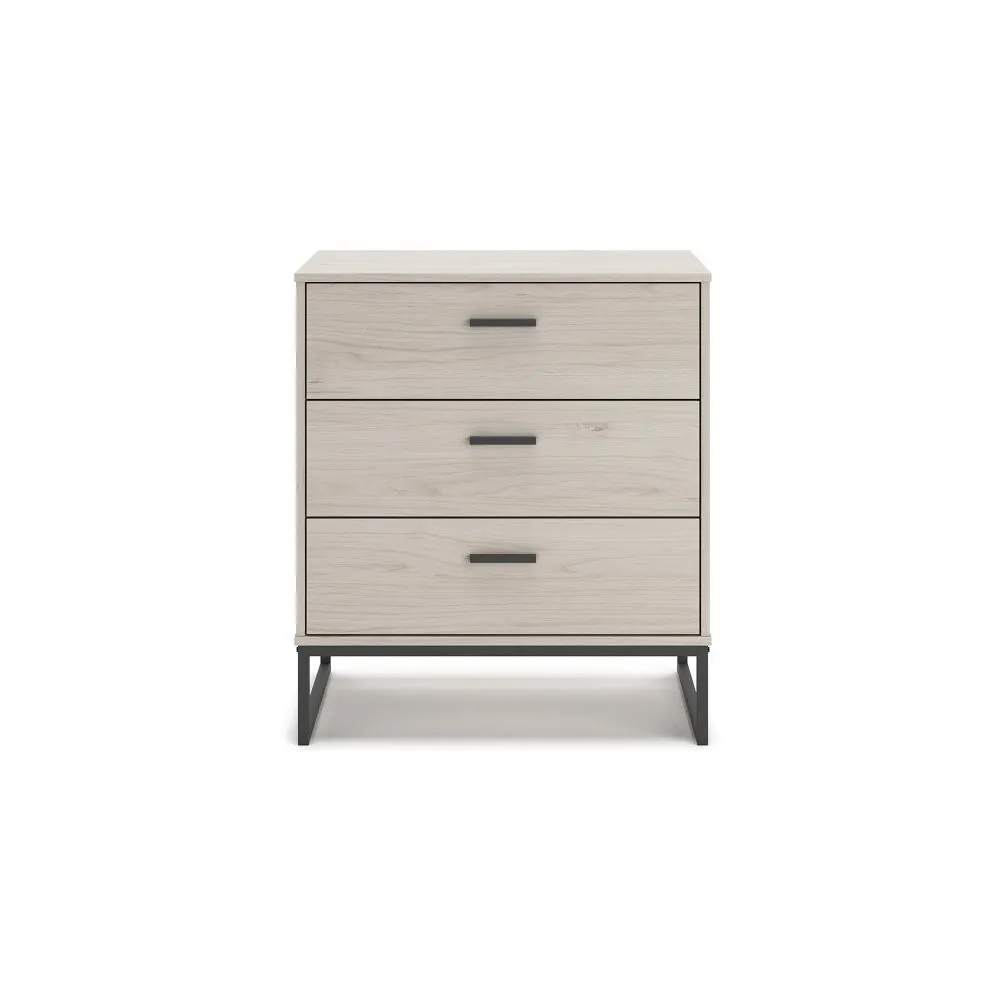 34 Inch Tall Nightstand Chest, 3 Spacious Drawers, Smooth Light Gray Finish By Casagear Home