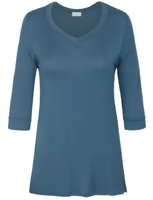 3/4 Sleeve V Neck Comfortable Fit Tunic Top