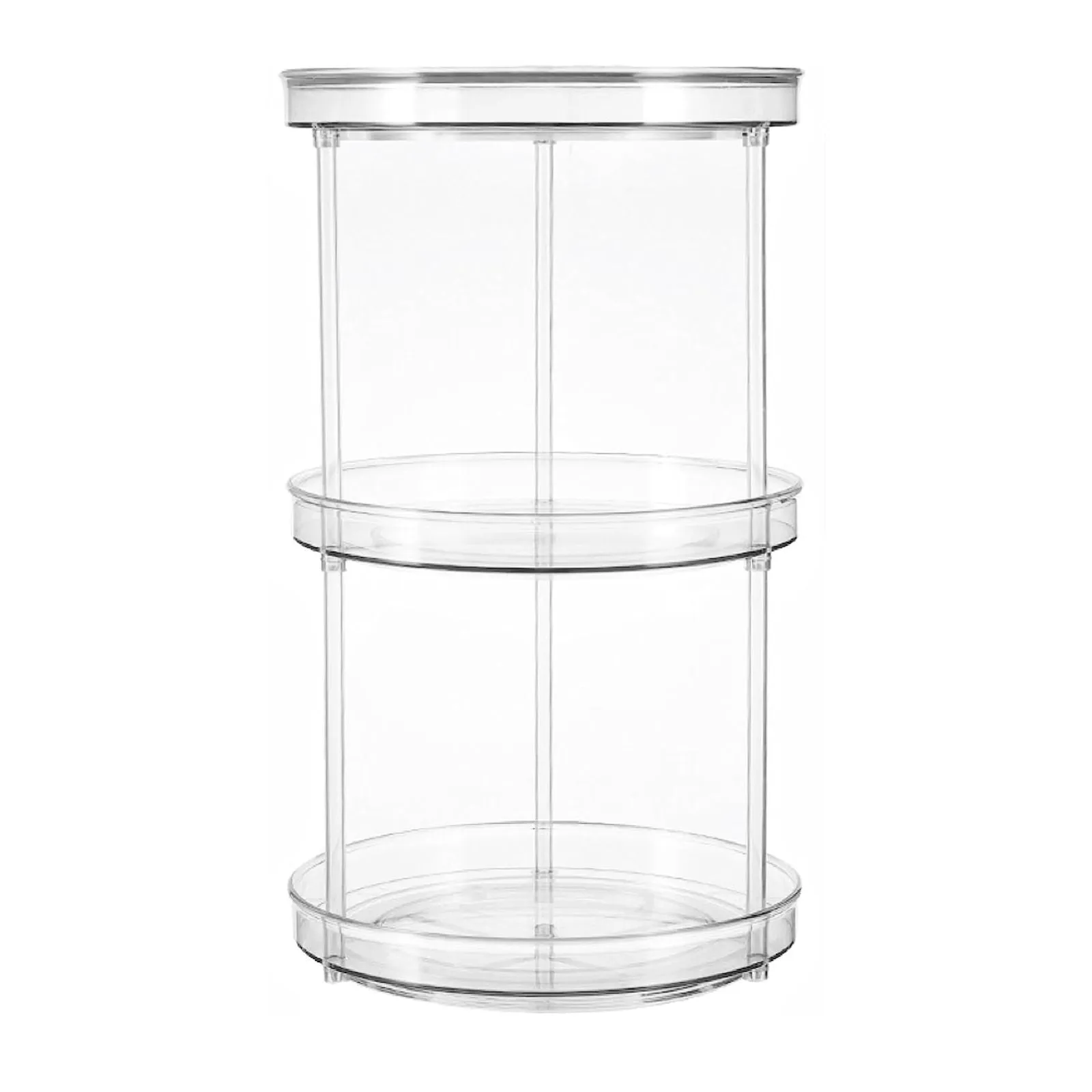 360° Rotatable 3 Tier Turntable Cabinet Organizer, Transparent by Gominimo