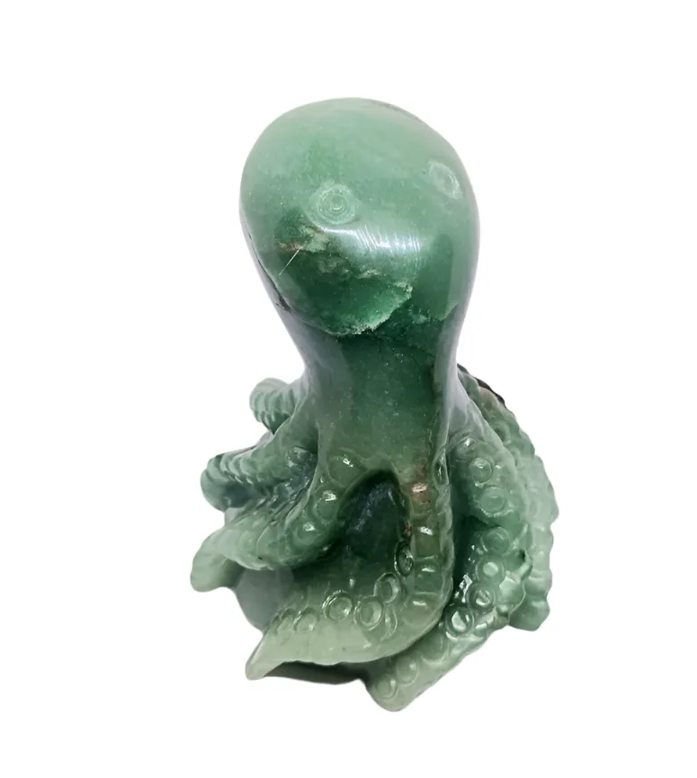 360G Green Aventurine Crystal Octopus Carving