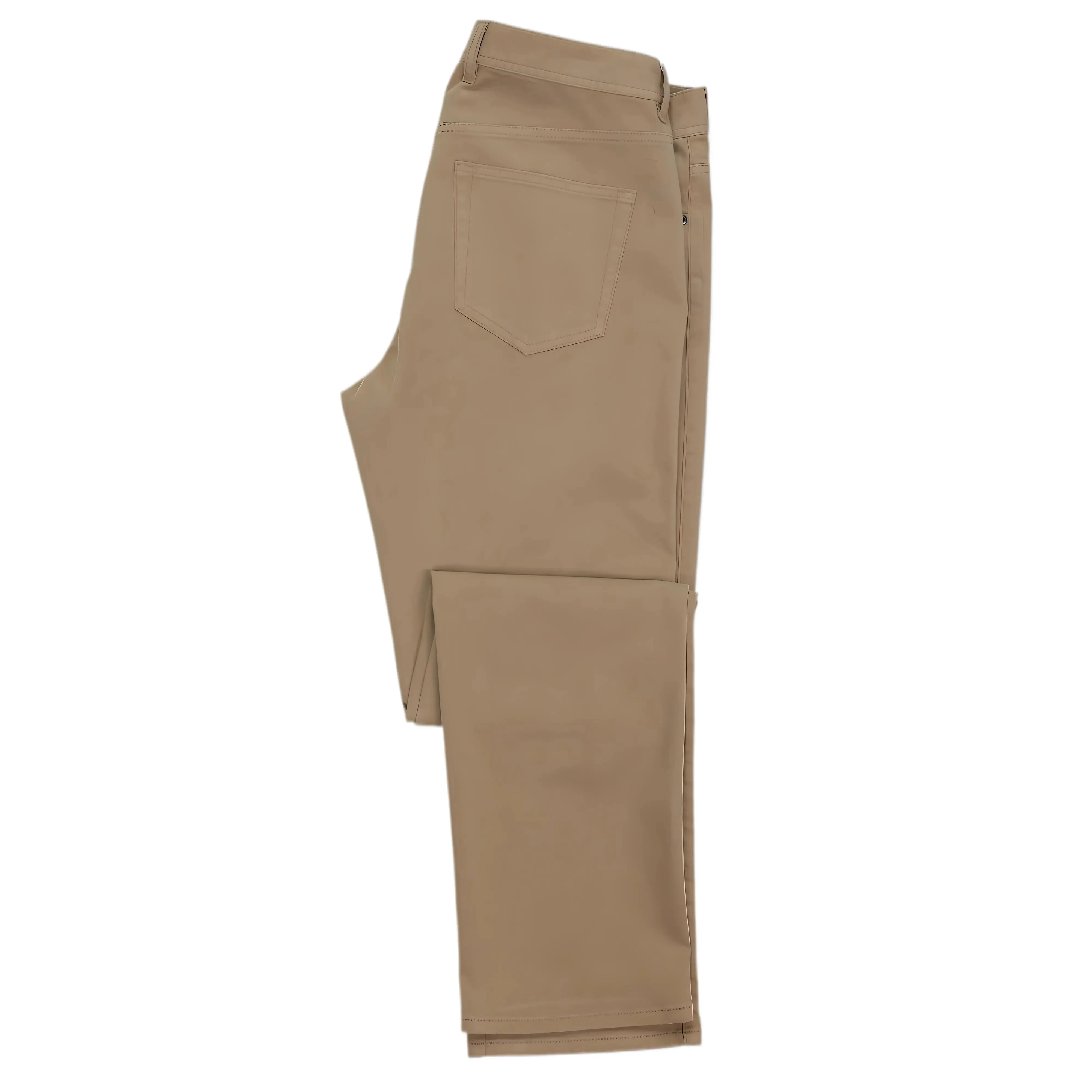 365 | Khaki Stretch Cotton Sateen 5 Pocket Pants