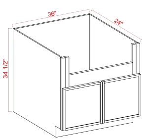 36" Farm Sink Base Cabinet - Shaker Slim