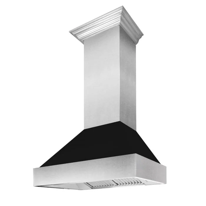 36" Snow Finish Range Hood with Black Matte Shell (8654BLM-36)