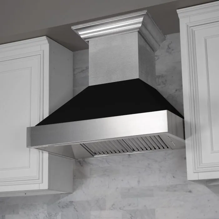 36" Snow Finish Range Hood with Black Matte Shell (8654BLM-36)