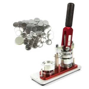 38mm Round G Series Button Pin Badge Machine - Including 100 Free Pin Back Components