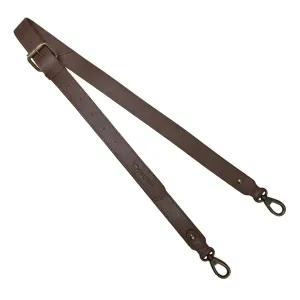 3cm Skinny Plain Brown Leather Strap by Pampeano