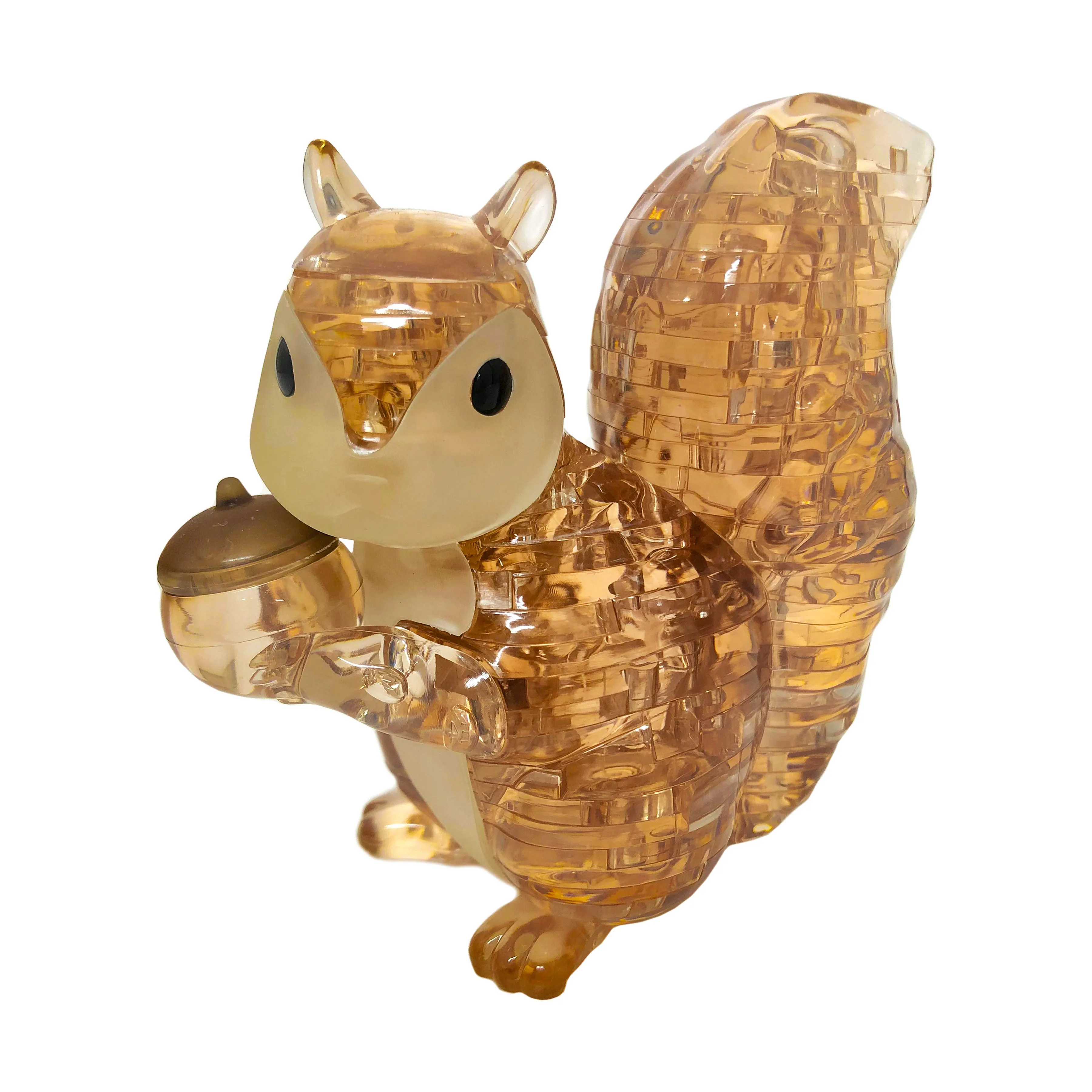 3D Crystal Puzzle - Charming Squirrel with Acorn: 55 Pcs