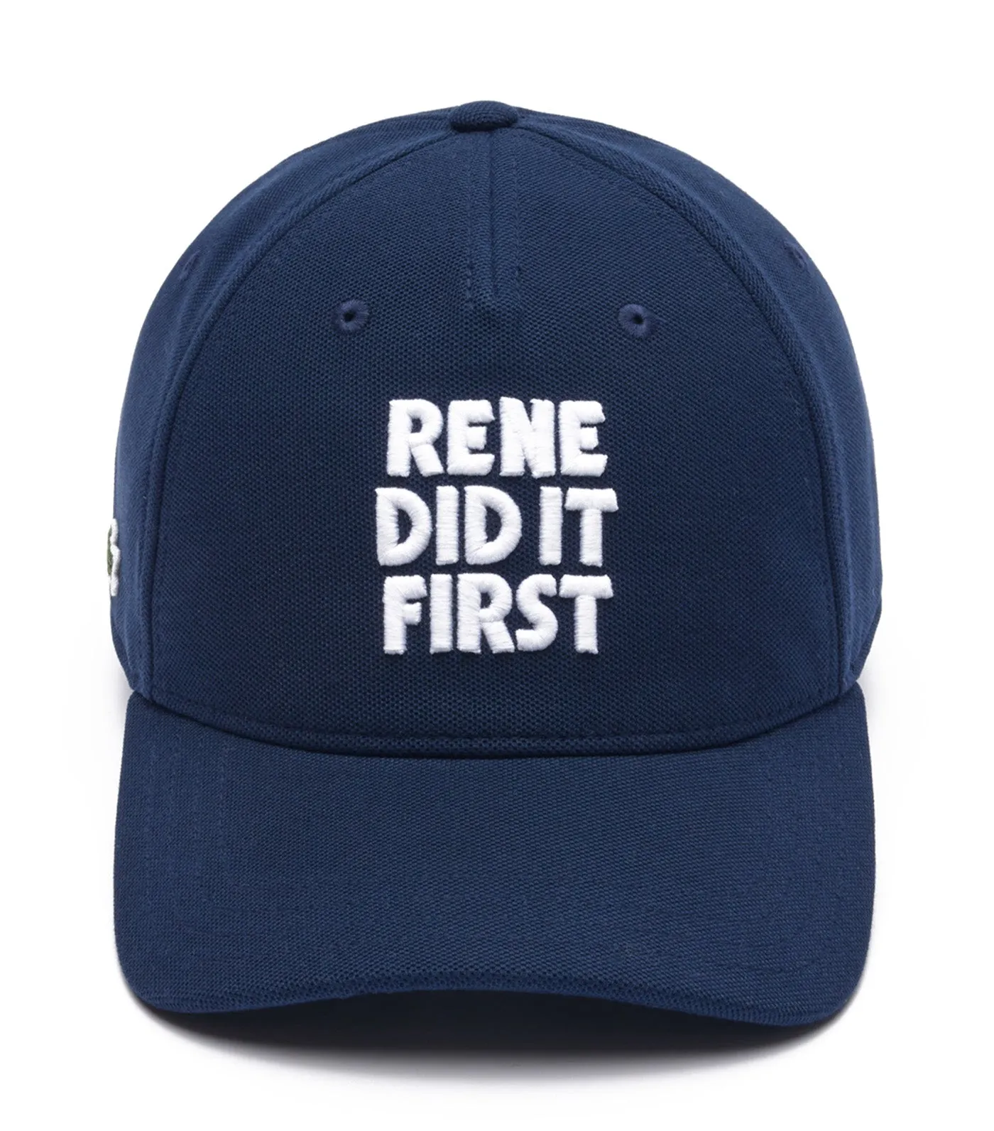 3D Embroidered Cotton Piqué Baseball Cap Navy Blue