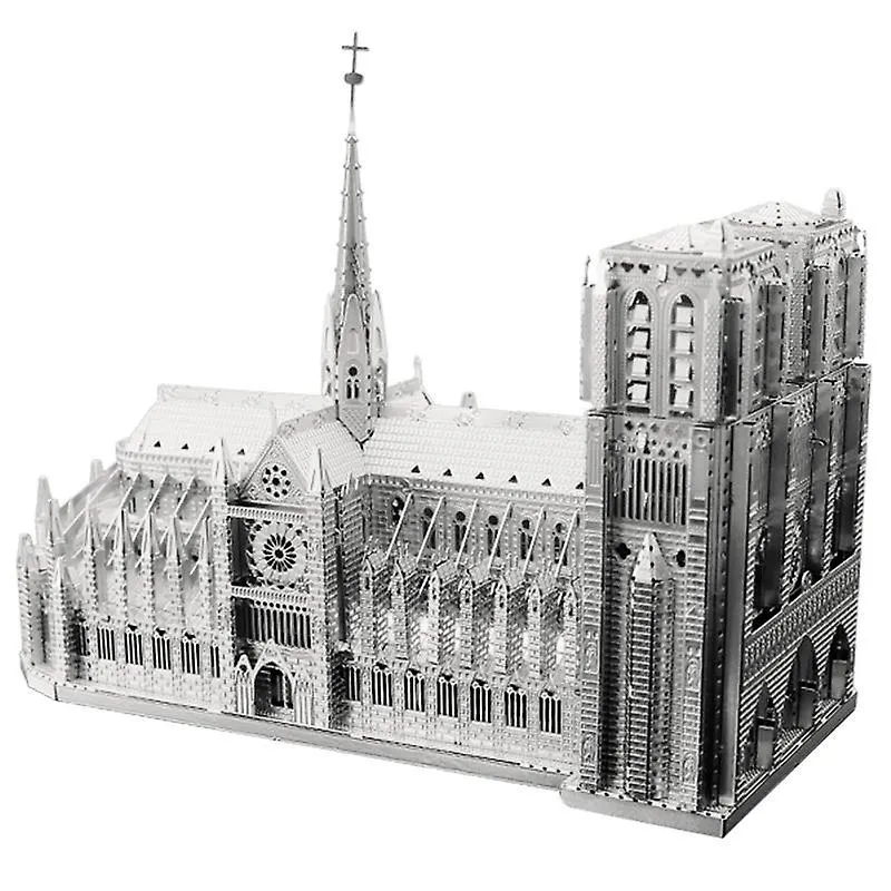 3D Metal Puzzle Notre Dame De Paris Model For Children Adult Difficult Building Assembly Diy HoUSe Toy Learning Jigsaw Puzzle Fa1370