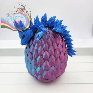 3D Printed Baby Crystal Dragon and Egg