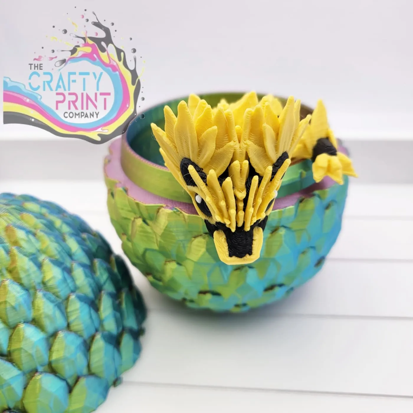 3D Printed Baby Sunflower Dragon in Egg