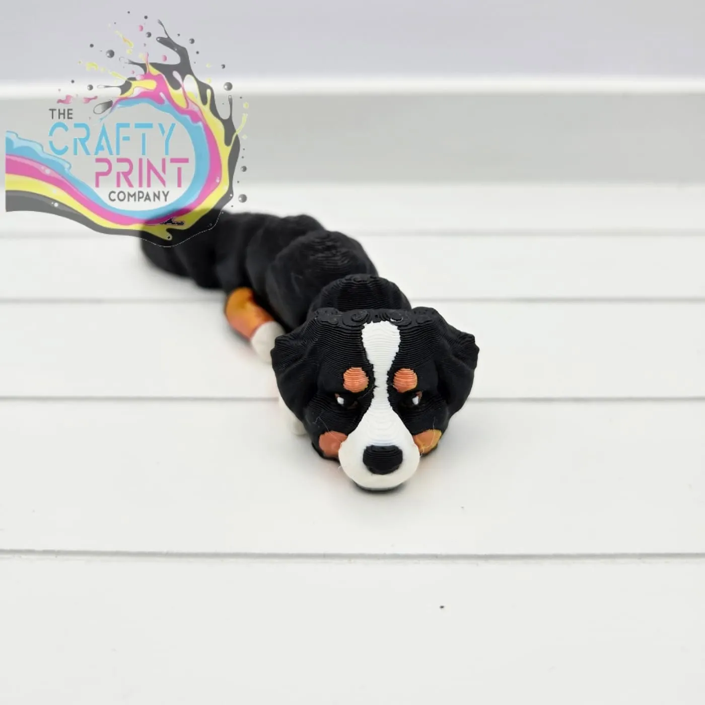 3D Printed Bernese Mountain Dog Articulated Flexi Keyring/Fidget