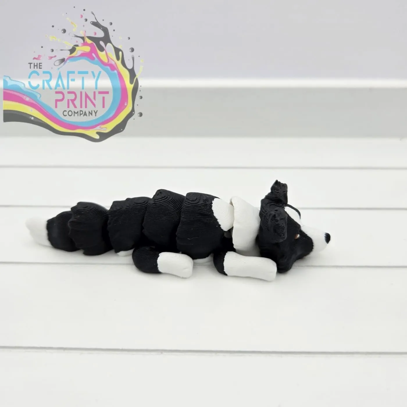 3D Printed Border Collie Articulated Flexi Keyring/Fidget