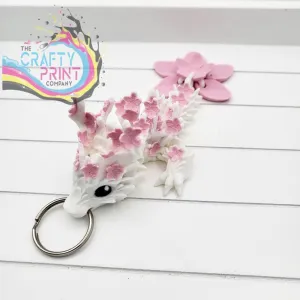 3D Printed Cherry Blossom Dragon Tadling Keyring