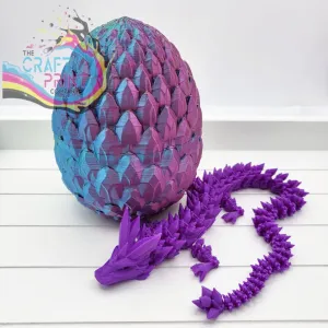 3D Printed Crystal Dragon and Egg