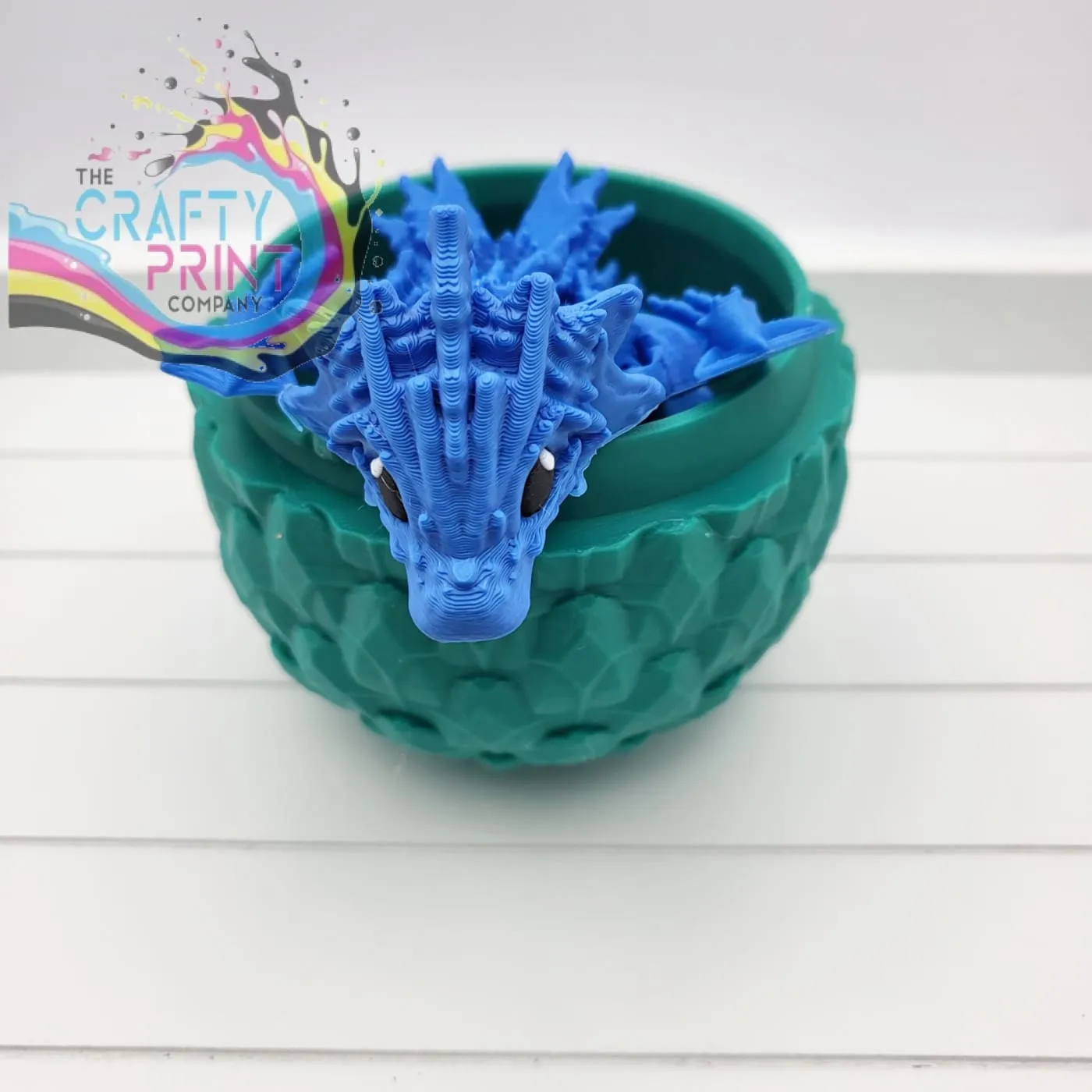 3D Printed Ocean Tadling Dragon in Egg