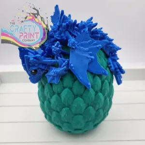 3D Printed Ocean Tadling Dragon in Egg