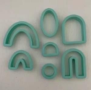 3D Printed Polymer Clay Cutter - Rainbows & Arches 7 Piece Set