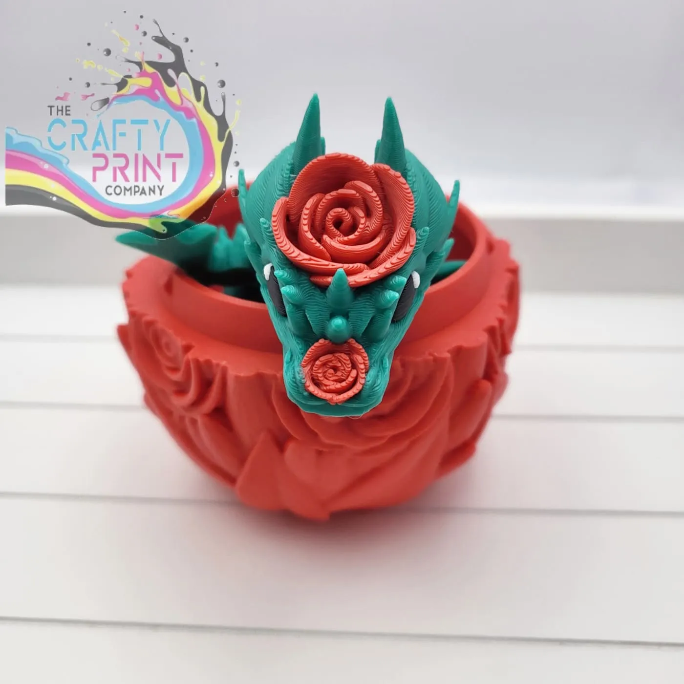 3D Printed Rose Dragon and Rose Egg