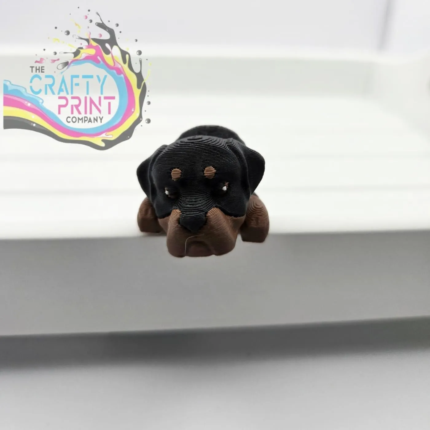 3D Printed Rottweiler Dog Articulated Flexi Keyring/Fidget