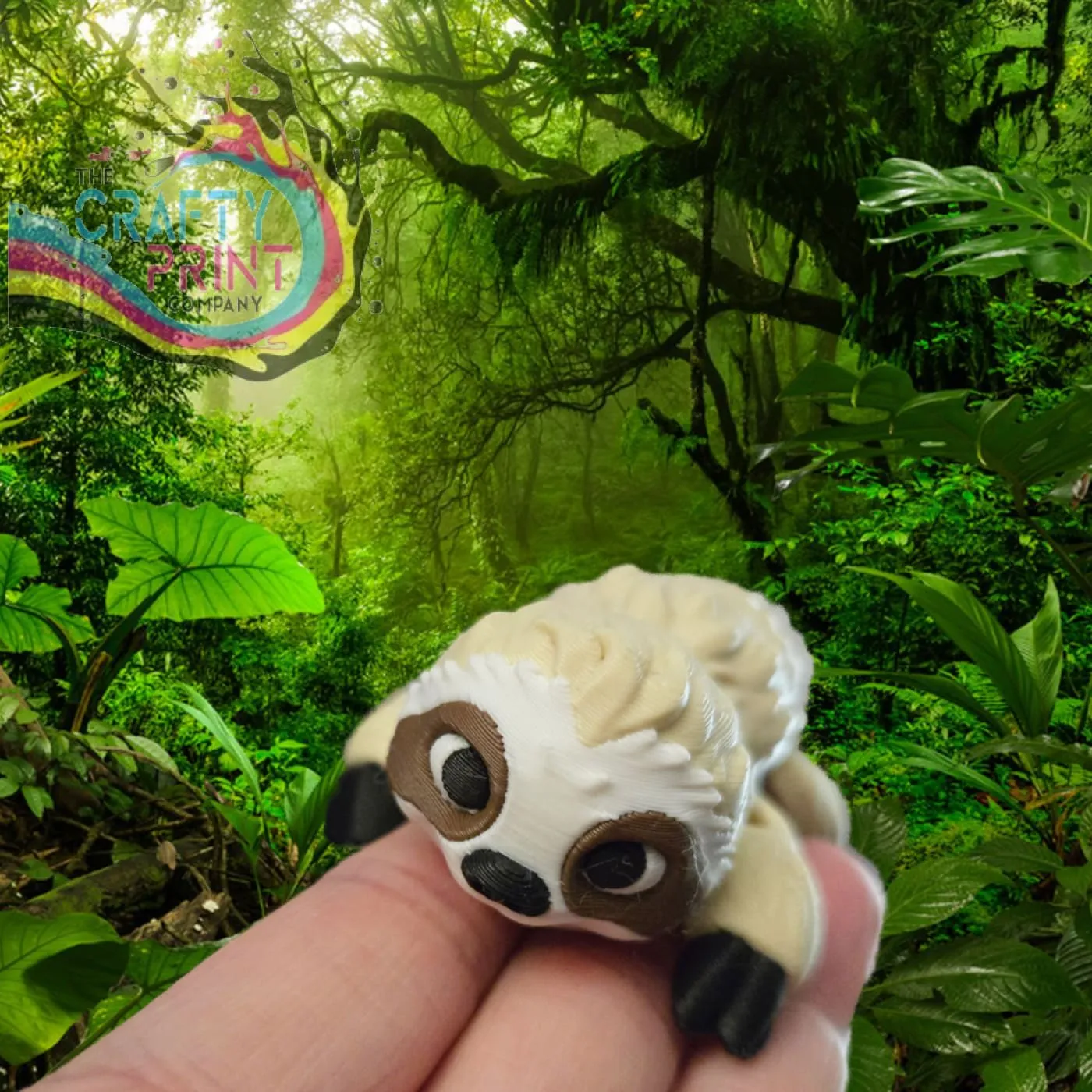 3D Printed Sloth Articulated Flexi Keyring/Fidget