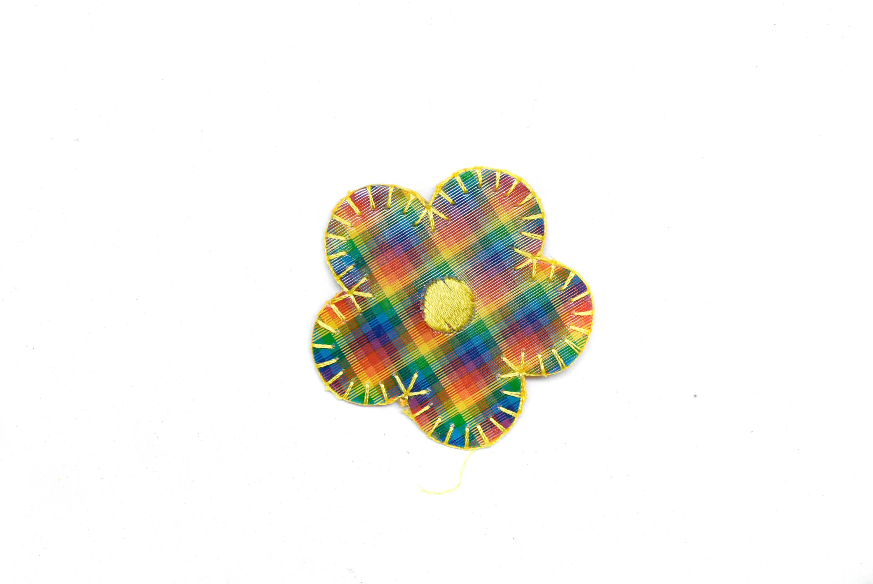 3D Rainbow Heart and Flower Iron-On Patch | Heart Patch | Flower Patch- 1 Piece