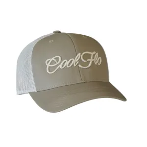 3D Script Light Khaki Two-tone Trucker Cap