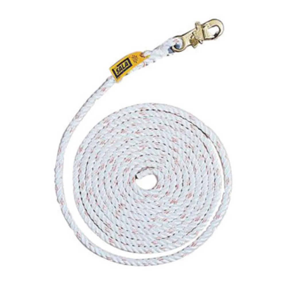 3M DBI-SALA 50' Vertical 5/8" Polyester And Poypropylene Blend Rope Lifeline With Self-Locking Snap Hooks At Both Ends