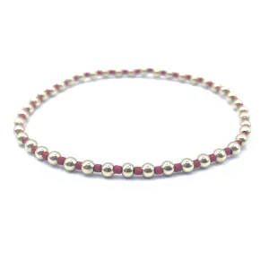 3mm Color Crush Red and Gold Waterproof Bracelet