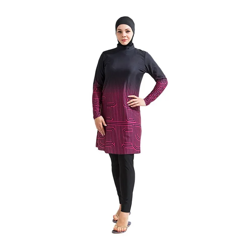 3PCS Muslim swimwear long sleeve burkini