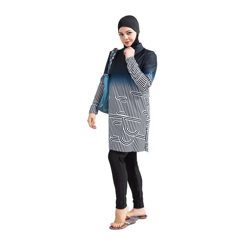 3PCS Muslim swimwear long sleeve burkini