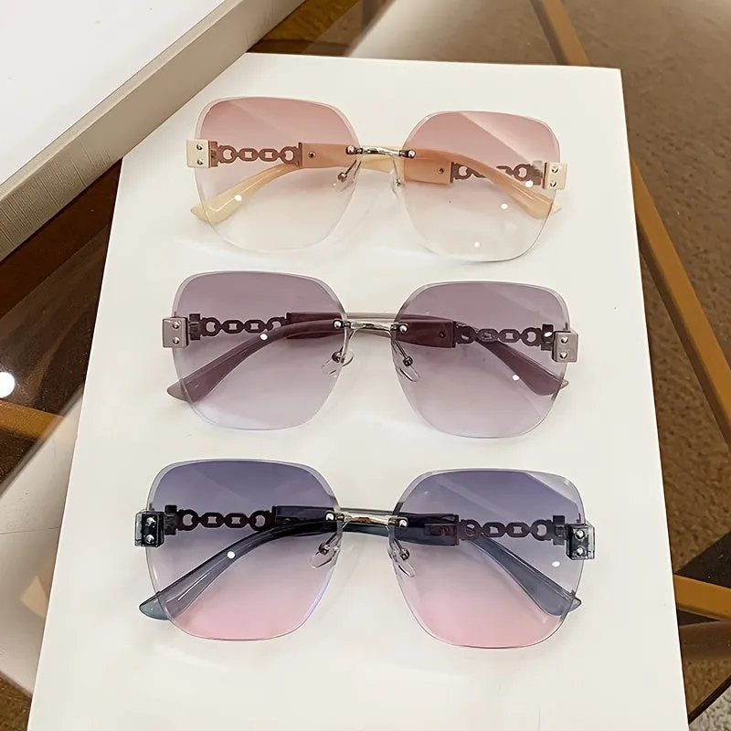 3pcs Rimless Fashion Glasses for Women