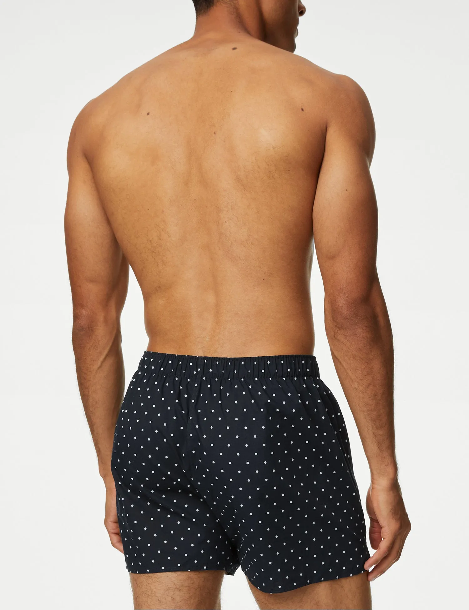 3pk Pure Cotton Polka Dot Woven Boxers