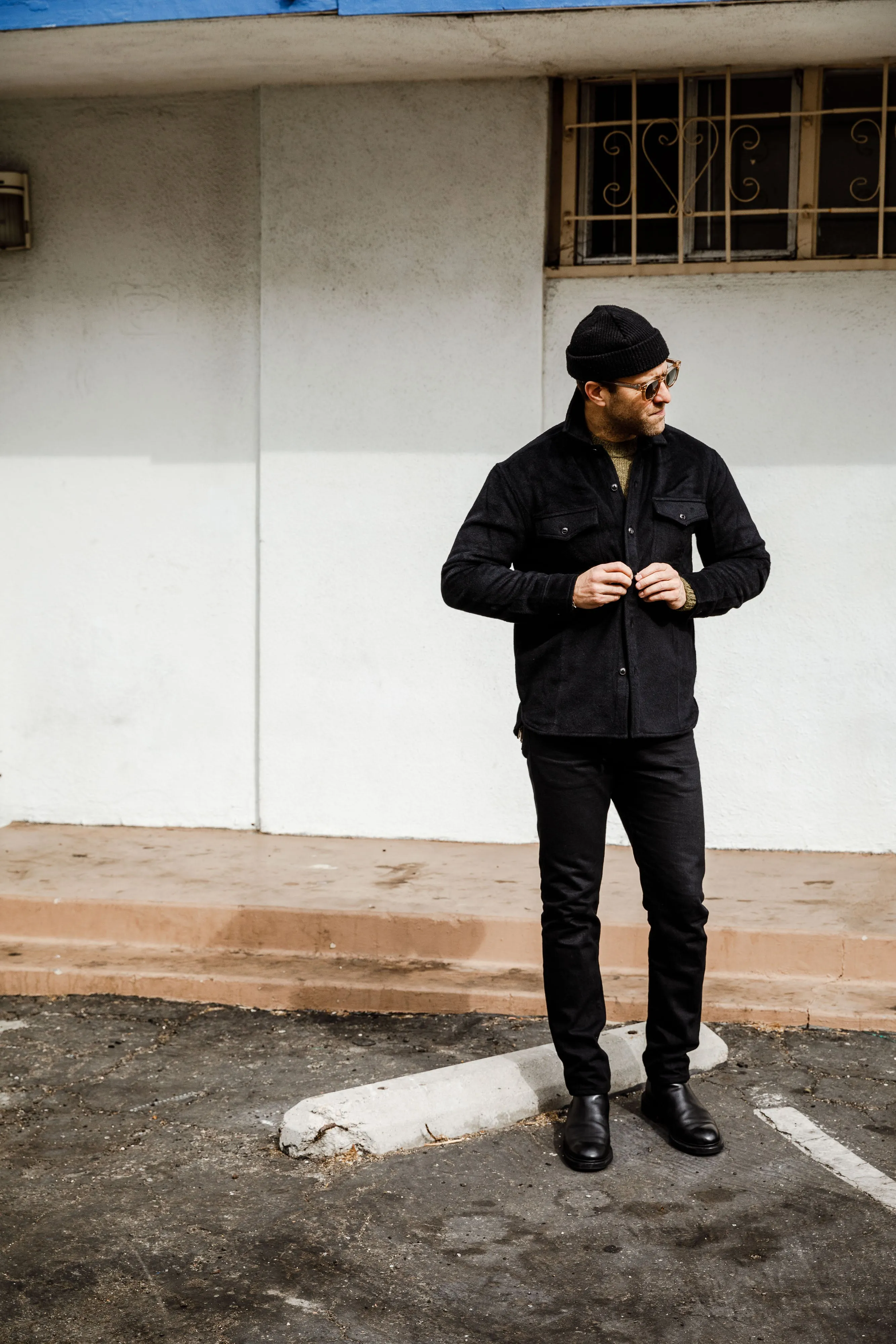 3sixteen - USN Overshirt - Black Wool