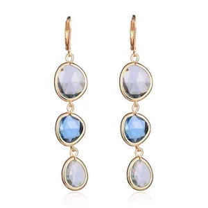 4 Colors, Dangle Crystal Resin Stone Drop Earrings