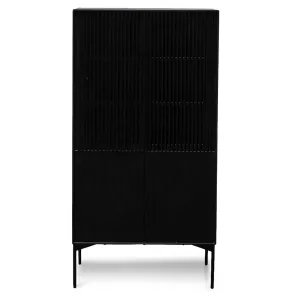 4 door Cabinet - Black