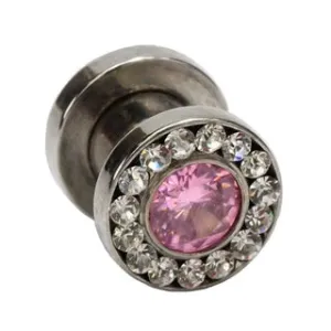 4 Gauge Multi Gem Screw Fit Hollow Tunnel