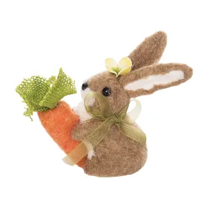 4 in. Felt Bunny Figurine