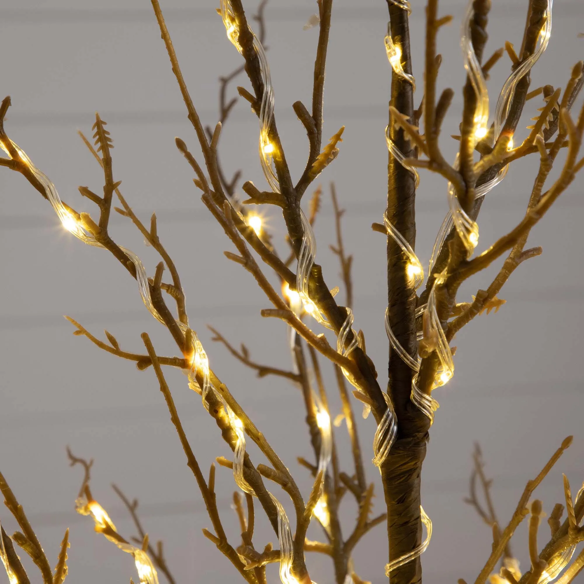 4’ Pre-Lit Artificial Twig Tree with 240 Warm White LED Lights