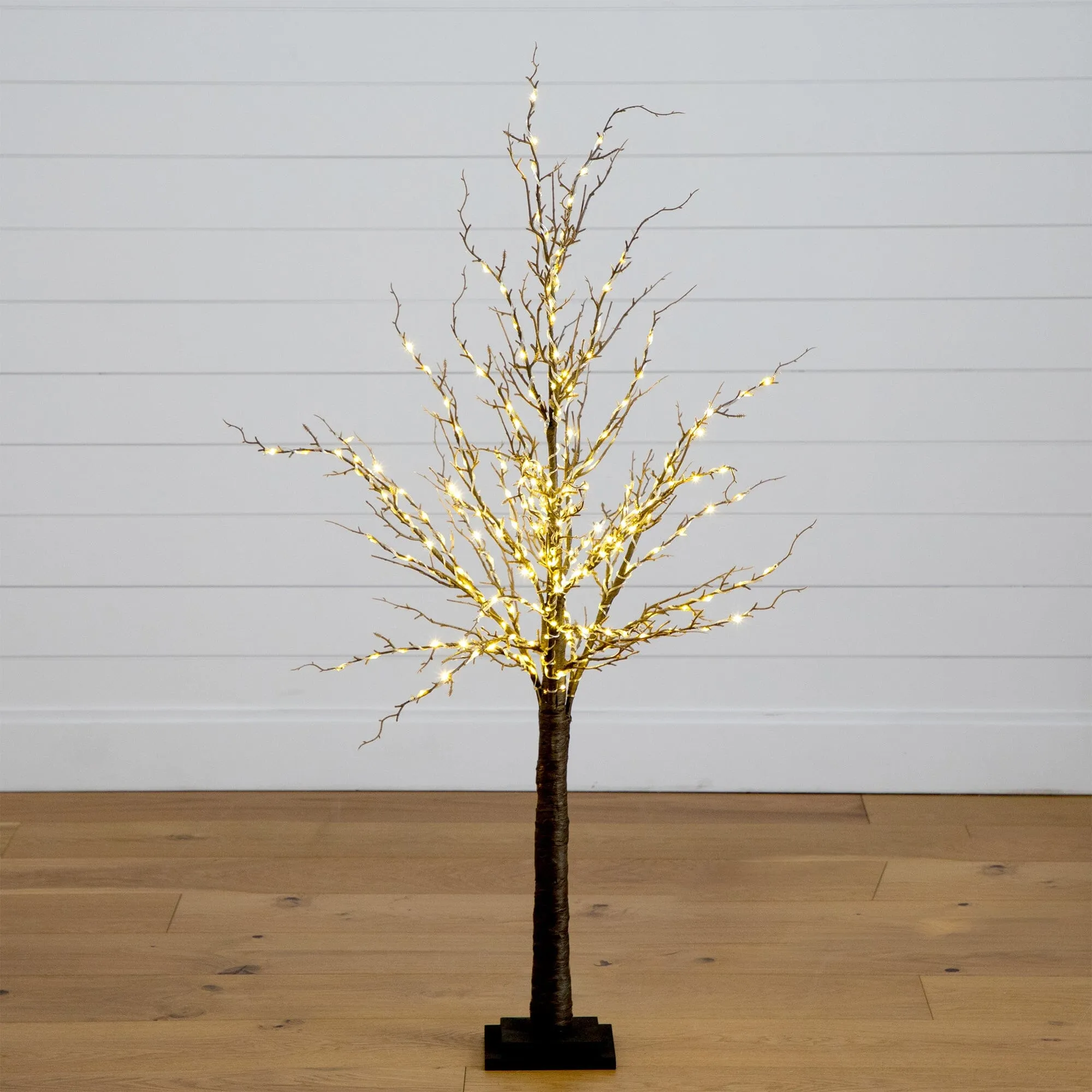 4’ Pre-Lit Artificial Twig Tree with 240 Warm White LED Lights