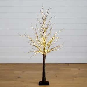 4’ Pre-Lit Artificial Twig Tree with 240 Warm White LED Lights