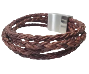 4 Strand Braided Leather Bracelet