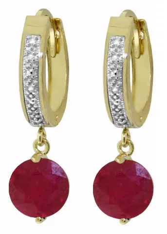 4.03 Carat 14K Solid White Gold Most In Demand Ruby Diamond Earrings